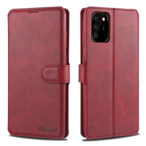 Voor Samsung Galaxy Note20 Ultra AZNS Kalftextuur horizontale flip lederen hoes met Holder & Card Slots & Wallet & Photo Frame(Red)