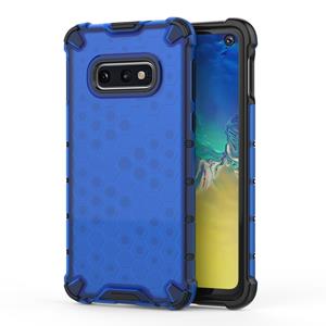 huismerk Schokbestendig honingraat PC + TPU Case voor Galaxy S10e (blauw)