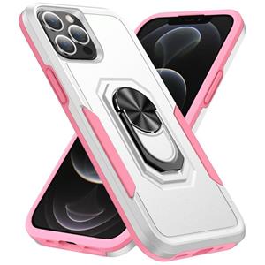 huismerk Pioneer Armor Heavy Duty PC + TPU Shockproof Case met Houder voor iPhone 13 Pro (White)