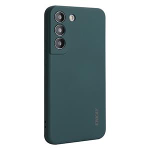 Voor Samsung Galaxy S22 5G Enkay Liquid Silicone Soft Shockproof Phone Case (Dark Green)