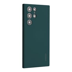 Voor Samsung Galaxy S22 Ultra 5G Enkay Liquid Silicone Soft Shockproof Phone Case (Dark Green)