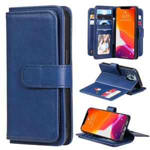 huismerk Multifunctionele magnetische koper gesp horizontale flip effen kleur lederen tas met 10 kaartslots & portemonnee en houder & fotolijst voor iPhone 13