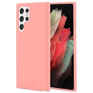 goospery Voor Samsung Galaxy S22 Ultra 5G Goosspery Soft Feeling Liquid TPU Soft Case (Pink)