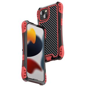 R-Just Amira Schokbestendig Dusticht Waterdicht Metalen Beschermhoes Voor iPhone 13 Pro (Rood)