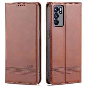 Voor Oppo Reno6 / Reno6 Pro AZNS Magnetische Kalfstructuur Horizontale Flip Lederen Case met Kaart Slots & Houder & Portemonnee