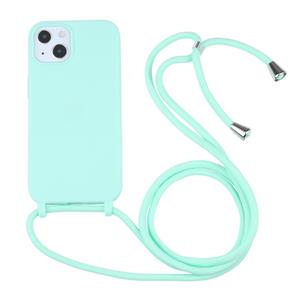 huismerk Snoepkleuren TPU-beschermhoes met lanyard voor iPhone 13 mini