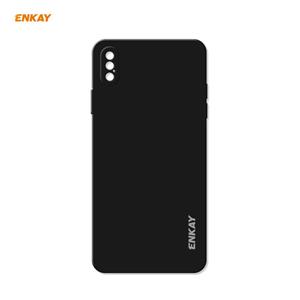 ENKAY ENK-PC072 Hat-Prince Liquid Siliconen Straight Edge Schokbestendige beschermhoes voor iPhone XS Max(Zwart)