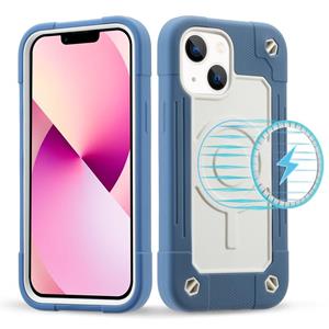 huismerk Kleurrijke Magsafe Magnetische telefooncase voor iPhone 13 (Daisy Blue)