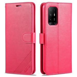 Voor Oppo A94 5G / RENO5Z 5G / F19 PRO + 5G AZNS SCHAPSKOON TEXTUUR Horizontale Flip Leren Case met Houder & Card Slots & Portemonnee