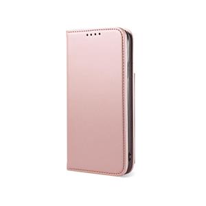 huismerk Voor iPhone XR Strong Magnetism Shockproof Horizontale Flip Liquid Feel Lederen case met Holder & Card Slots & Wallet(Rose Gold)