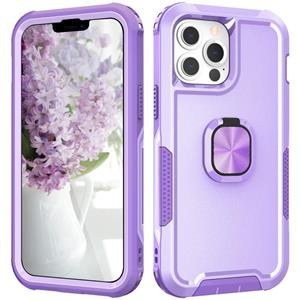 huismerk 3 in 1 pc + TPU-telefooncase met ringhouder voor iphone 13 pro max