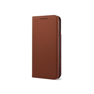 huismerk Voor iPhone XS Max Sterk Magnetisme Schokbestendig horizontaal flip liquid feel lederen hoesje met Holder & Card Slots & Wallet(Brown)