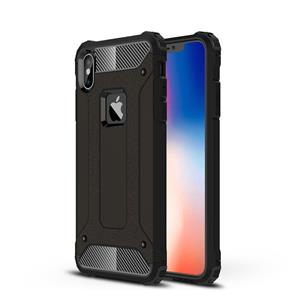 huismerk TPU + PC Armor combinatie Back Cover Case voor iPhone XS Max(Black)