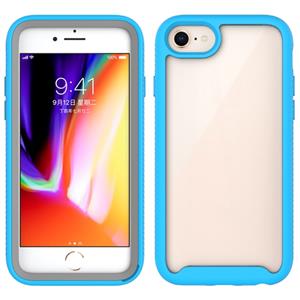 Huismerk Voor iPhone SE 2020 / 8 / 7 Starry Sky Solid Color Series Shockproof PC + TPU Beschermhoes (Lichtblauw)