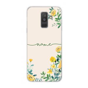 Gele bloemen: Samsung Galaxy A6 Plus (2018) Transparant Hoesje