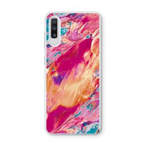 CaseCompany Pastel Echoes: Samsung Galaxy A70 Transparant Hoesje