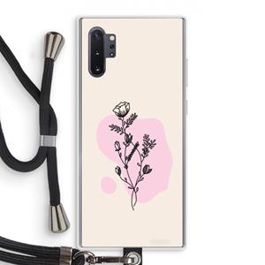 CaseCompany Roses are red: Samsung Galaxy Note 10 Plus Transparant Hoesje met koord