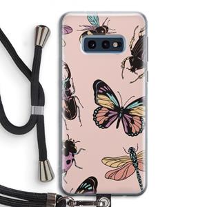 CaseCompany Tiny Bugs: Samsung Galaxy S10e Transparant Hoesje met koord