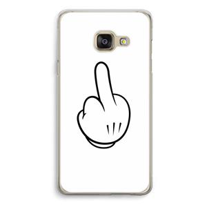 CaseCompany Middle finger white: Samsung A3 (2017) Transparant Hoesje