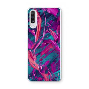 CaseCompany Pink Clouds: Samsung Galaxy A70 Transparant Hoesje