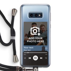 CaseCompany Music Player: Samsung Galaxy S10e Transparant Hoesje met koord