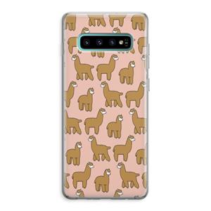 CaseCompany Alpacas: Samsung Galaxy S10 Plus Transparant Hoesje
