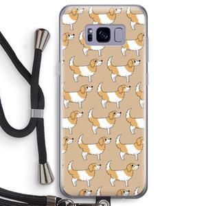 CaseCompany Doggy: Samsung Galaxy S8 Transparant Hoesje met koord