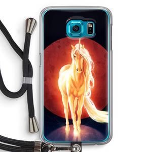 CaseCompany Last Unicorn: Samsung Galaxy S6 Transparant Hoesje met koord