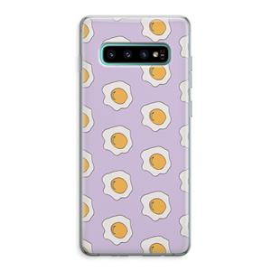 CaseCompany Bacon to my eggs #1: Samsung Galaxy S10 Plus Transparant Hoesje