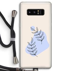 CaseCompany Leaf me if you can: Samsung Galaxy Note 8 Transparant Hoesje met koord