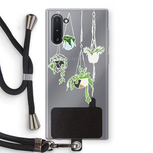 CaseCompany Hang In There: Samsung Galaxy Note 10 Transparant Hoesje met koord