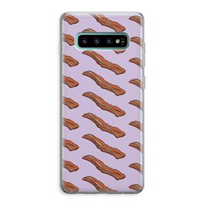 CaseCompany Bacon to my eggs #2: Samsung Galaxy S10 Plus Transparant Hoesje