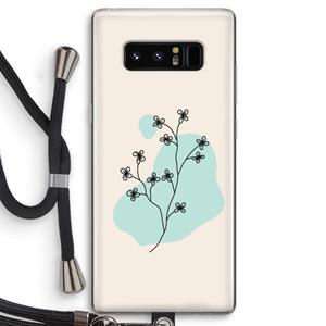 CaseCompany Love your petals: Samsung Galaxy Note 8 Transparant Hoesje met koord
