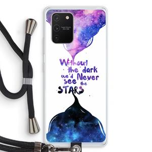 CaseCompany Stars quote: Samsung Galaxy S10 Lite Transparant Hoesje met koord