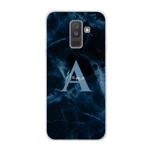 CaseCompany Midnight Marble: Samsung Galaxy A6 Plus (2018) Transparant Hoesje