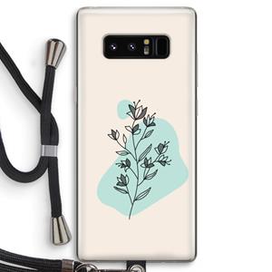 CaseCompany Violets are blue: Samsung Galaxy Note 8 Transparant Hoesje met koord