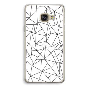CaseCompany Geometrische lijnen zwart: Samsung A3 (2017) Transparant Hoesje