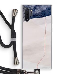 CaseCompany Stone White: Samsung Galaxy Note 10 Plus Transparant Hoesje met koord