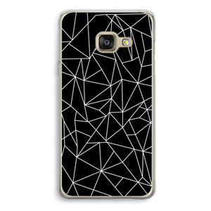 CaseCompany Geometrische lijnen wit: Samsung A3 (2017) Transparant Hoesje