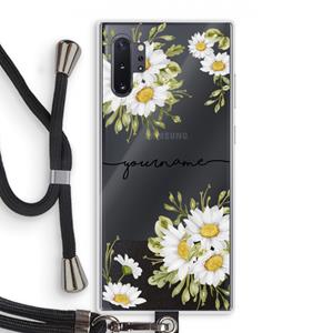 CaseCompany Daisies: Samsung Galaxy Note 10 Plus Transparant Hoesje met koord