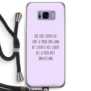 CaseCompany Gek: Samsung Galaxy S8 Transparant Hoesje met koord