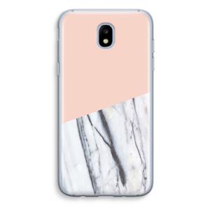 CaseCompany A touch of peach: Samsung Galaxy J5 (2017) Transparant Hoesje
