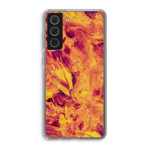 CaseCompany Eternal Fire: Samsung Galaxy S21 FE Transparant Hoesje