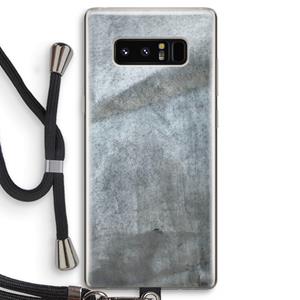 CaseCompany Grey Stone: Samsung Galaxy Note 8 Transparant Hoesje met koord
