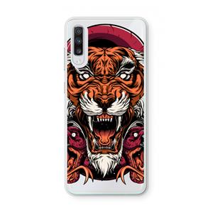 CaseCompany Tiger and Rattlesnakes: Samsung Galaxy A70 Transparant Hoesje