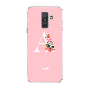 CaseCompany Pink Bouquet: Samsung Galaxy A6 Plus (2018) Transparant Hoesje