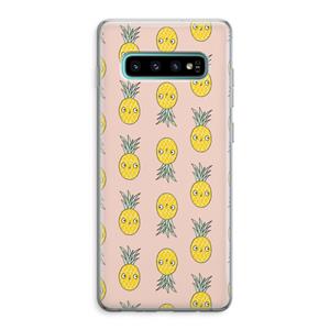 CaseCompany Ananas: Samsung Galaxy S10 Plus Transparant Hoesje