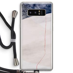 CaseCompany Stone White: Samsung Galaxy Note 8 Transparant Hoesje met koord