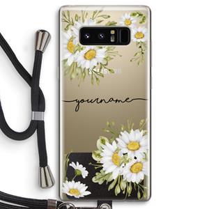 CaseCompany Daisies: Samsung Galaxy Note 8 Transparant Hoesje met koord