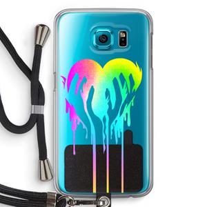 CaseCompany Hold My Heart: Samsung Galaxy S6 Transparant Hoesje met koord